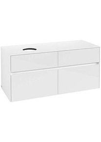 Villeroy & Boch Villeroy und Boch Collaro Waschtischunterschrank C04200DH 120 x 54,8 x 50 cm, Waschtisch links, Glossy White