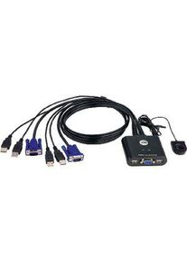 Aten Kabel KVM-switch, 2048 x 1536, VGA-kontakt / 2 stk. USB-A-kontakt - 2x VGA-kontakt / 4x USB-A kontakt - CS22U