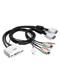 Trendnet Kabel KVM-switch, 1920 x 1200, DVI-sokkel / 2 stk. USB-A-kontakt / 2x 3,5 mm stereokontakt - 2 stk. USB-A- kontakt, innvendig / 2x USB-A 