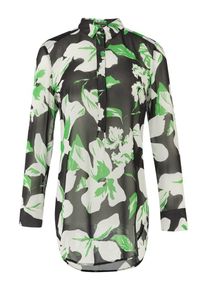 comma, COMMA Dames Blouse grijs / groen / wit XXS