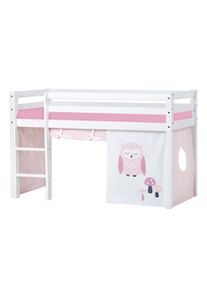 Hoppekids Hochbett »ECO Dream, Kinderbett, Spielbett, Halbhohes Bett aus Massivholz«, inkl. Vorhang-Set Creator, Bettgrösse & Matratze wählbar