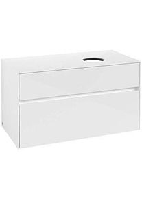 Villeroy & Boch Villeroy und Boch Collaro Waschtischunterschrank C04000DH 100 x 54,8 x 50 cm, Waschtisch rechts, Glossy White