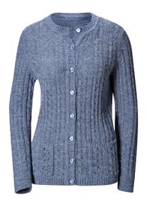 Dames Vest met ton-sur-ton-knopen in blauw gemêleerd ,maat 38, WITT, 73% Polyacryl, 20% Polyamide, 7% Polyester