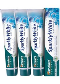Himalaya Sparkly White Herbal Toothpaste - Zahnpasta, 3 x 75 ml Tube