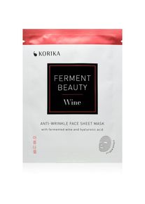 KORIKA FermentBeauty Anti-wrinkle Face Sheet Mask with Fermented Wine and Hyaluronic Acid maschera antirughe in tessuto con vino fermentato e acido ia