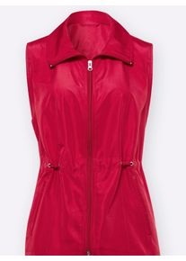 Dames Gilet met tunnelkoord in de taille in aardbei ,maat 46, WITT, 100% Polyester