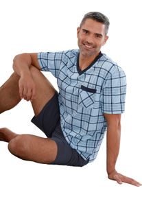 Panska Kr&aacute;tke pyžamo Ľadovo modr&aacute;-n&aacute;morn&iacute;cka modr&aacute; veľkosť 44/46