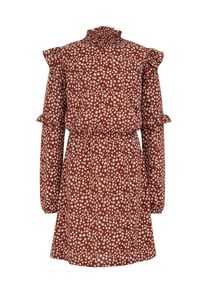 WE Fashion Sukienka dla dziewczynek czerwone wino / czarny / biały Rozmiar 92