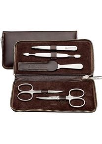 ERBE® ERBE Manicure-etuis Manicure-etui met ritssluiting, 7-delig. Bruin Make-Up Tas Unisex
