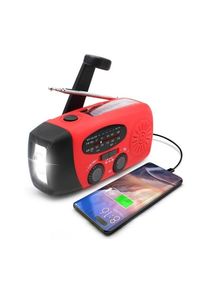 PRO Emergency radio - Hand Crank - Solar cells - 2000mAh Powerbank - SOS Light - AM/FM