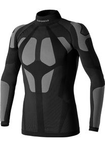 Spidi Seamless, functional shirt longsleeve , color: Black/Grey , size: S/M