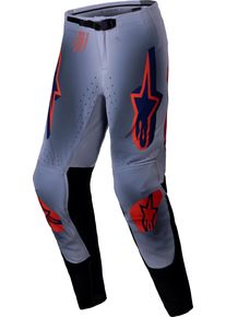 Alpinestars Supertech Lipan, pantaloni in tessuto , colore: Grigio/Arancione/Blu Scuro , dimensione: 38