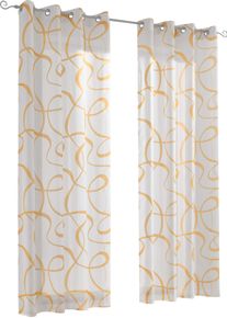 HEINE HOME unisex Dekoratívna záclona bielo-žltá veľkosť 175 x 140 cm