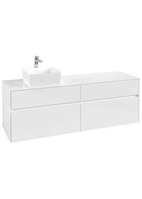 Villeroy & Boch Villeroy und Boch Collaro Waschtischunterschrank C05000DH 160 x 54,8 x 50 cm, Waschtisch links, Glossy White