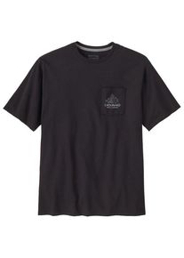 Patagonia Chouinard Crest Pocket Responsibili-Tee T-shirt Heren (XXL |zwart/grijs)