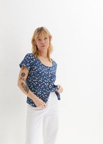 Jeans-bluse av økologisk bomull, blå, størrelse 42, bonprix
