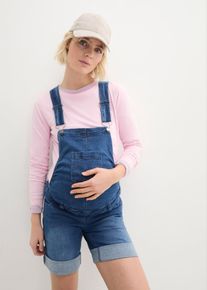 2-i-1-mamma-bermudashorts i snekkerbukse-modell, blå, størrelse 34, bonprix