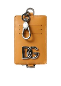 Dolce & Gabbana Dolce &amp;amp; Gabbana Elegant Orange Calf Leather Card Holder