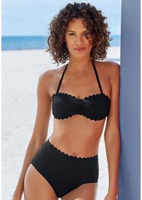 Lascana Bandeau-Bikini-Top »Scallop«, mit gelaserter Wellenkante