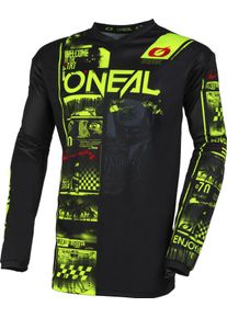 O Neal ONeal Element Attack S23, jersey juvenil , color: Negro/Amarillo Neón , tamaño: M