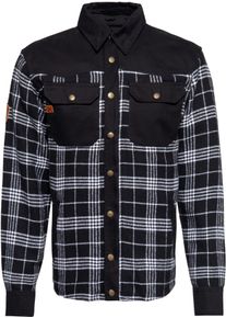 King Kerosin Motor Gear - Flannell, overhemd/jasje van textiel , kleur: Zwart/Wit , maat: M