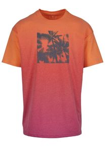 Just Rhyse Heren Shirt 'NewburnSun' grijs / oranje / pink L
