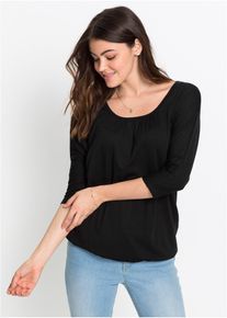 Oversized shirt - zwart - maat 32/34 (XS) - viscose - bonprix