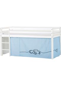 Hoppekids Hochbett »ECO Dream, Kinderbett, Spielbett, Halbhohes Bett aus Massivholz«, inkl. Vorhang-Set Creator, Bettgrösse & Matratze wählbar