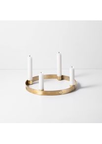 ferm LIVING Kerzenständer Circle, Ø 25 cm, poliert, Messing