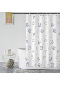 Cyslmuk - Rideau de douche résistant à la moisissure, rideau de douche 180x180 cm, poids de rideau de douche en tissu polyester, rideau de douche