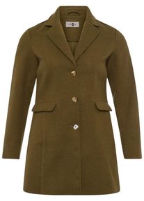 Emilia Lay - Lange blazer, groen, Maat 40, synthetische vezel