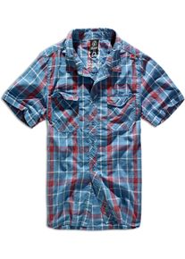 Brandit Roadstar, shirt shortsleeve , kleur: rood/blauw , maat: XL