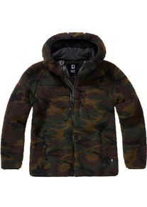 Brandit Teddyfleece, felpa con zip da donna , colore: Woodland , dimensione: XL