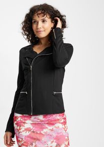 Gilet biker - noir - taille 42/44 (M) - Viscose - bonprix