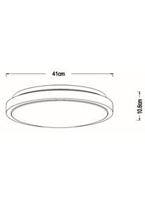 Lucide LED-Deckenleuchte Dasher, weiß, Ø 41 cm, Sensor, IP44