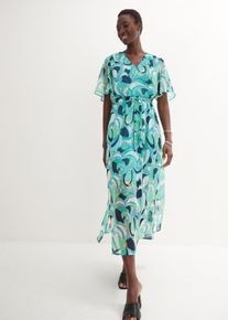 Abito di chiffon con maniche ad aletta - Blu - Taglia 50 - bonprix