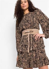 bonprix Mujer, Cinturón de cuero, beige, 95