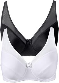 Beugel bh met mesh (set van 2) - zwart - maat 95D - bonprix