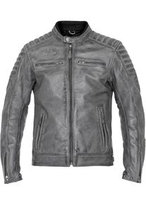 John Doe Storm, leren jas geperforeerd , kleur: donkergrijs , maat: 3XL