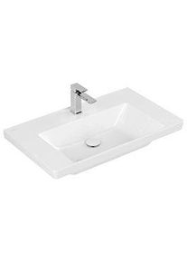 Villeroy & Boch Villeroy und Boch Subway 3.0 Schrank-Waschtisch 4A708101 80x47cm, mit 1 Hahnloch/ohne Überlauf, weiß