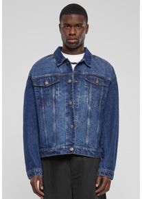 Urban Classics - Heavy Ounce Boxy Denim New Mid Blue Washed - Kurtka jeansowa - niebieski - XL - 100% bawełna,Dżinsowa