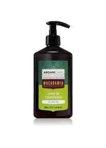 Arganicare Macadamia Leave-In Conditioner balsamo lisciante senza risciacquo per capelli ricci 400 ml