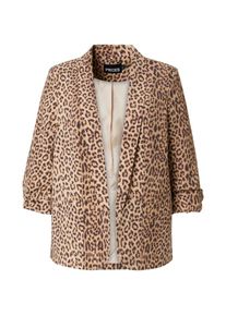 Pieces Curve Dames Blazers 'PCBOSS' beige / bruin / zwart 44