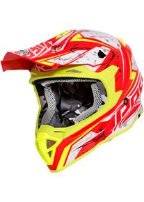 Premier Exige QX, casque Cross , couleur: Noir/Blanc/Jaune Néon , taille: L