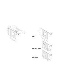 HERA LED-Wandeinbauleuchte Wall F, schwarz, 7,5 x 7,5 cm, Blech