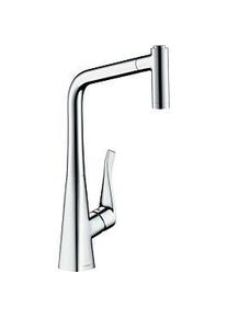 Hansgrohe Metris Spültisch-Einhebelmischer 73824000 mit Ausziehbrause, 2jet, sBox, chrom