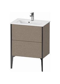 Duravit XViu Waschtisch-Unterschrank XV44880B211 61 x 59,4 x 39 cm, eiche kaschmir, 2 Auszüge, stehend, schwarz matt