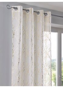 HEINE HOME unisex Decoratieve vitrage in goudkleur ,maat 245 x 140 cm, Witt, 100% Polyester