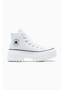 Converse tenisi Chuck Taylor All Star Lugged Heel femei, culoarea alb, A10364C