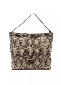 Pompei Donatella Chic Python Print Leather Shoulder Bag